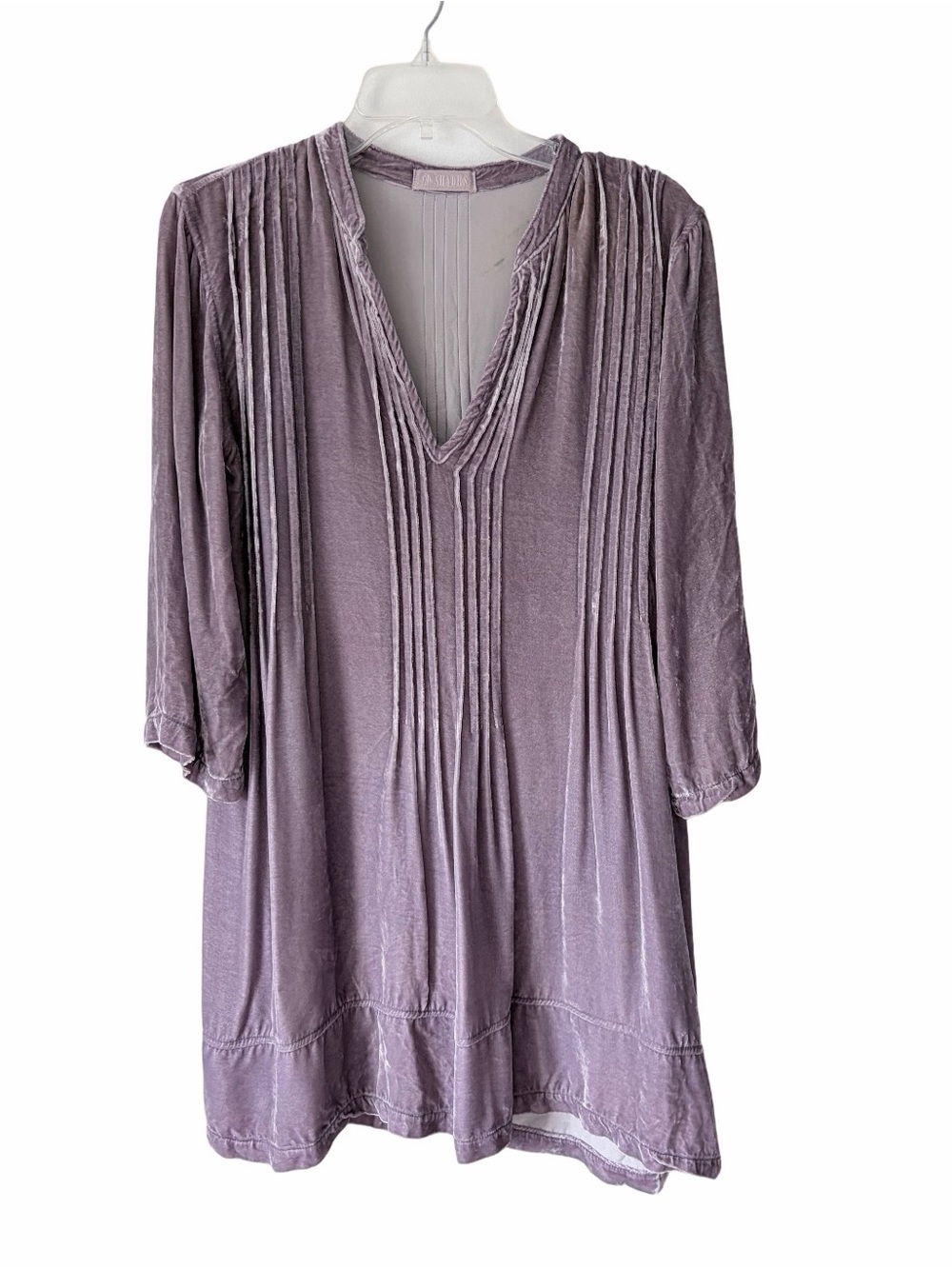 Cp Shades Regina Lavender Velvet Tunic Top size small